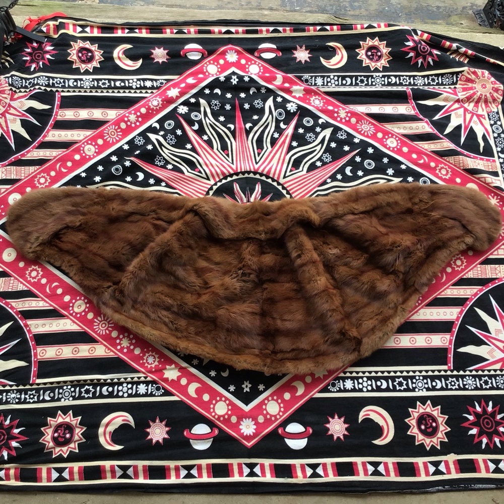 Vintage REAL MINK FUR Shrug Tinsel Town Hollywood Starlet Cape Coverup Socialite